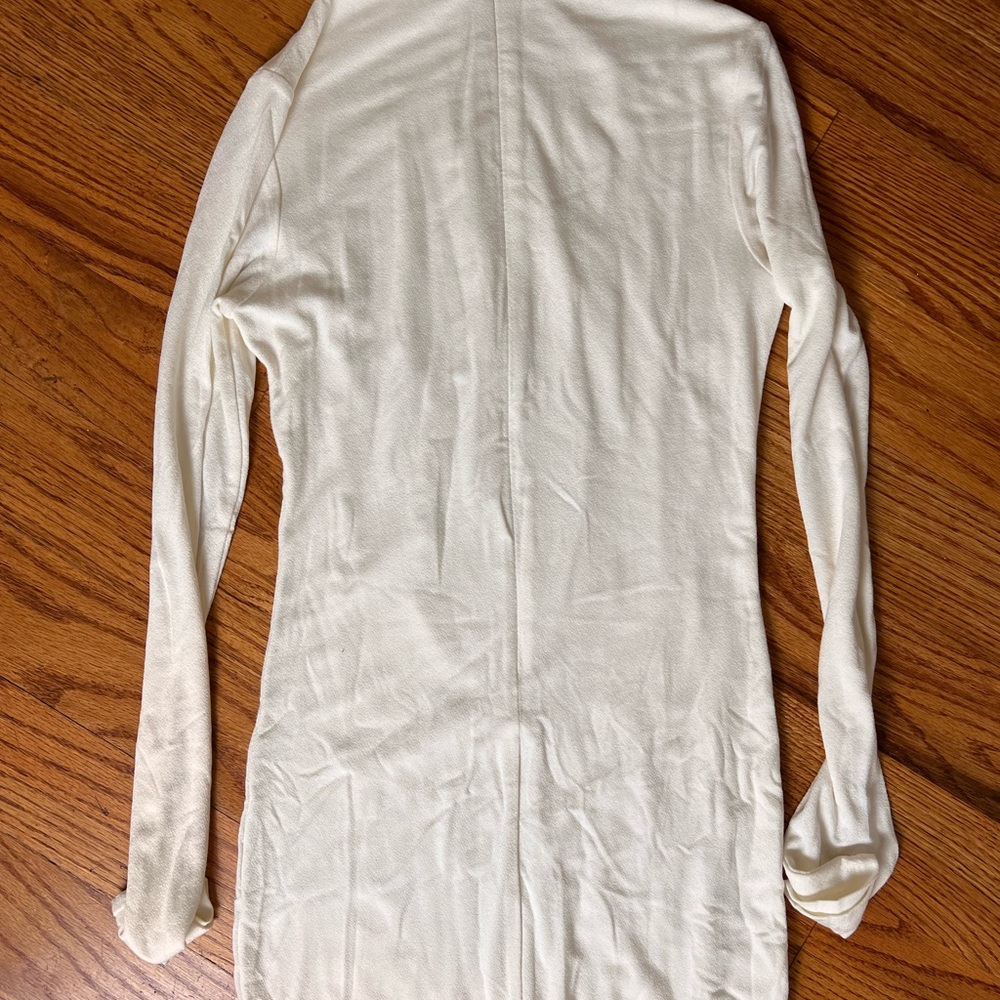 Naked Wardrobe Classic Cream Long Sleeve Dress - Picture 6 of 7